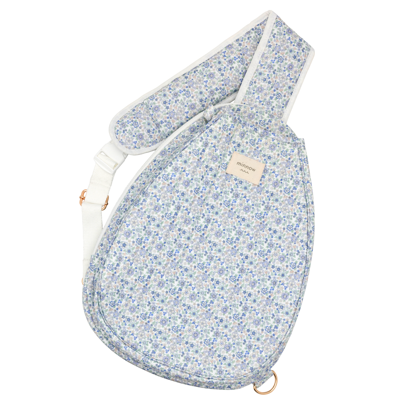 slate floral coated tennis bag