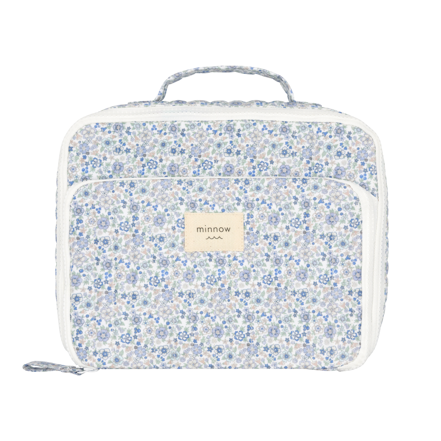 slate floral coated lunchbox