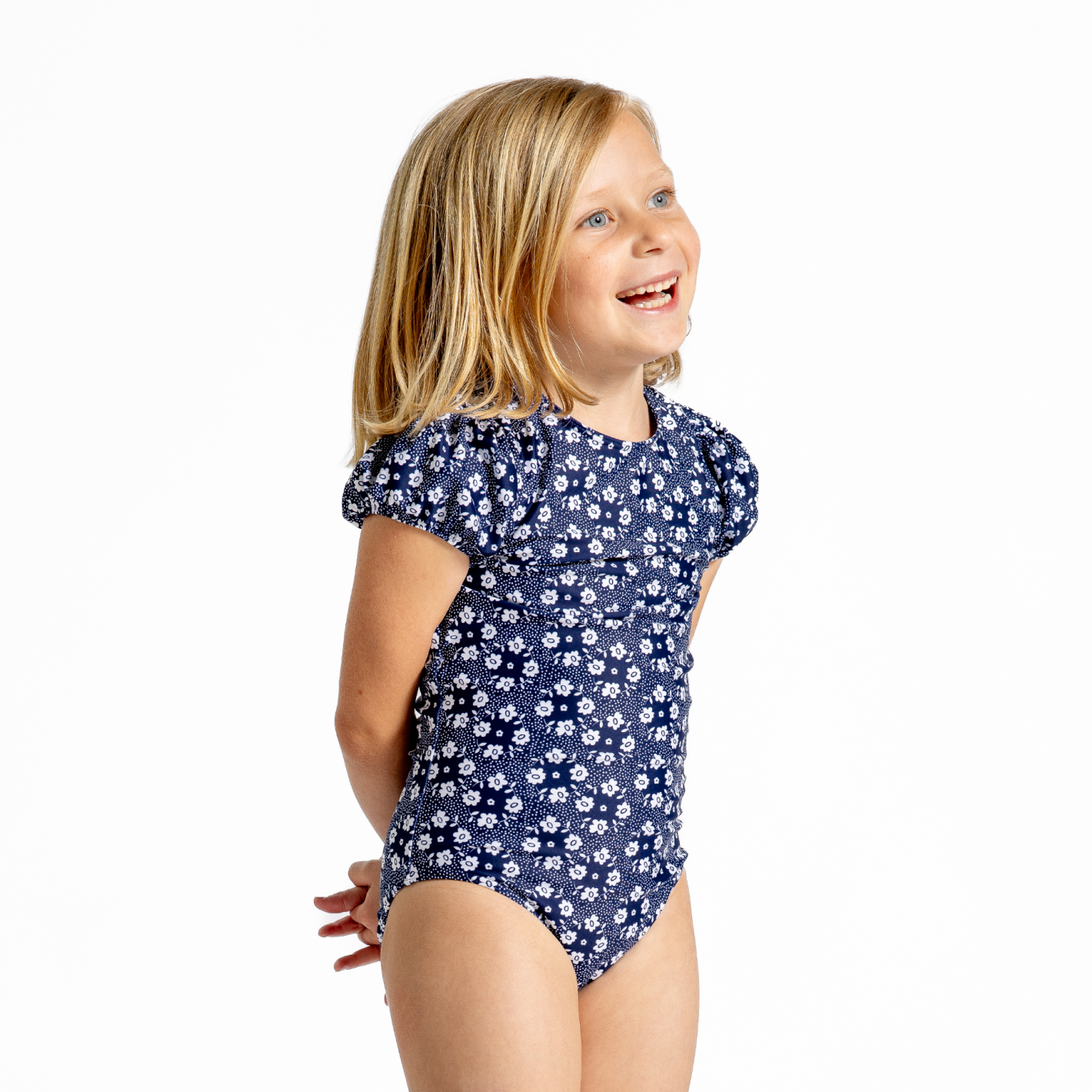 girls ditch plains daisy puff sleeve one piece