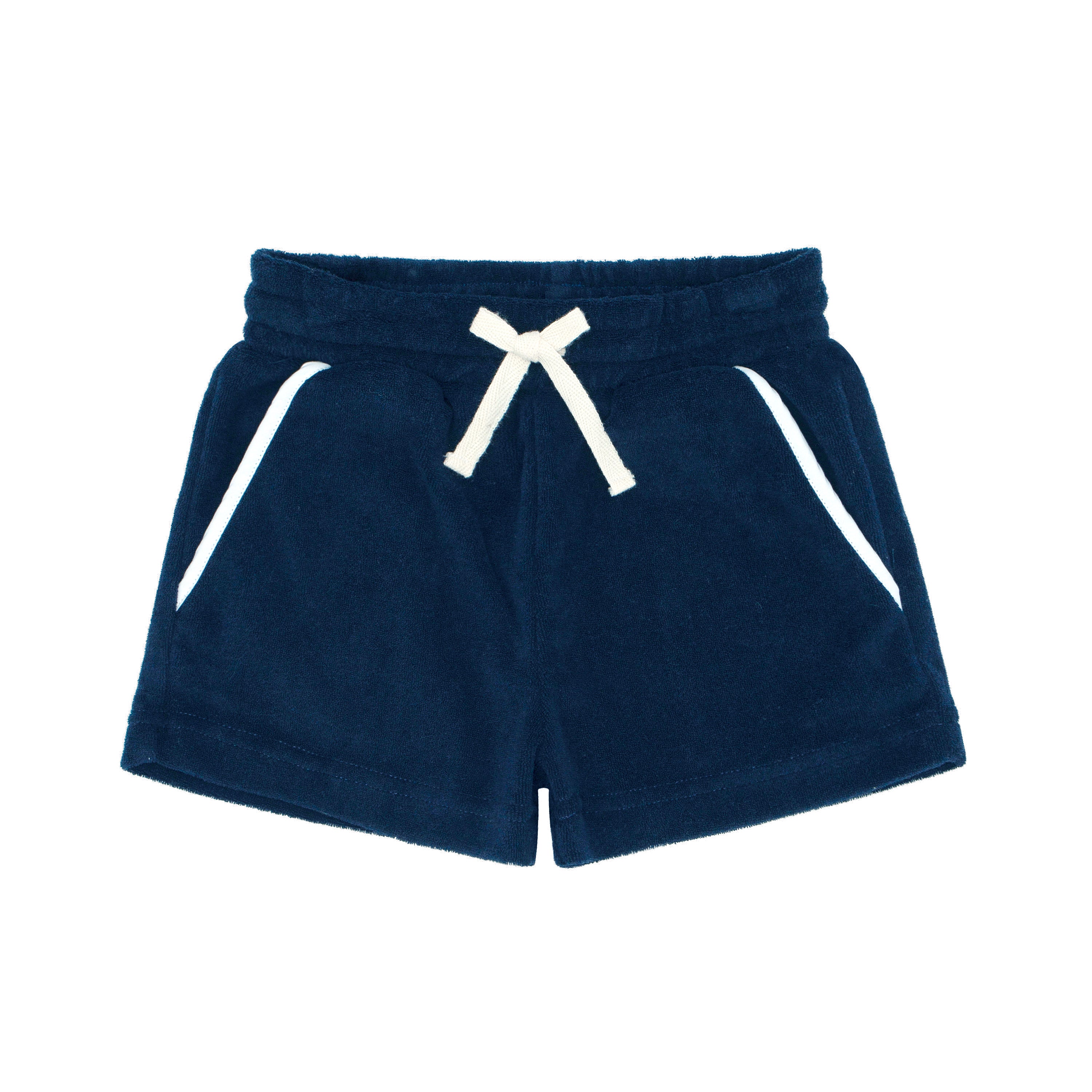 boys navy french terry short