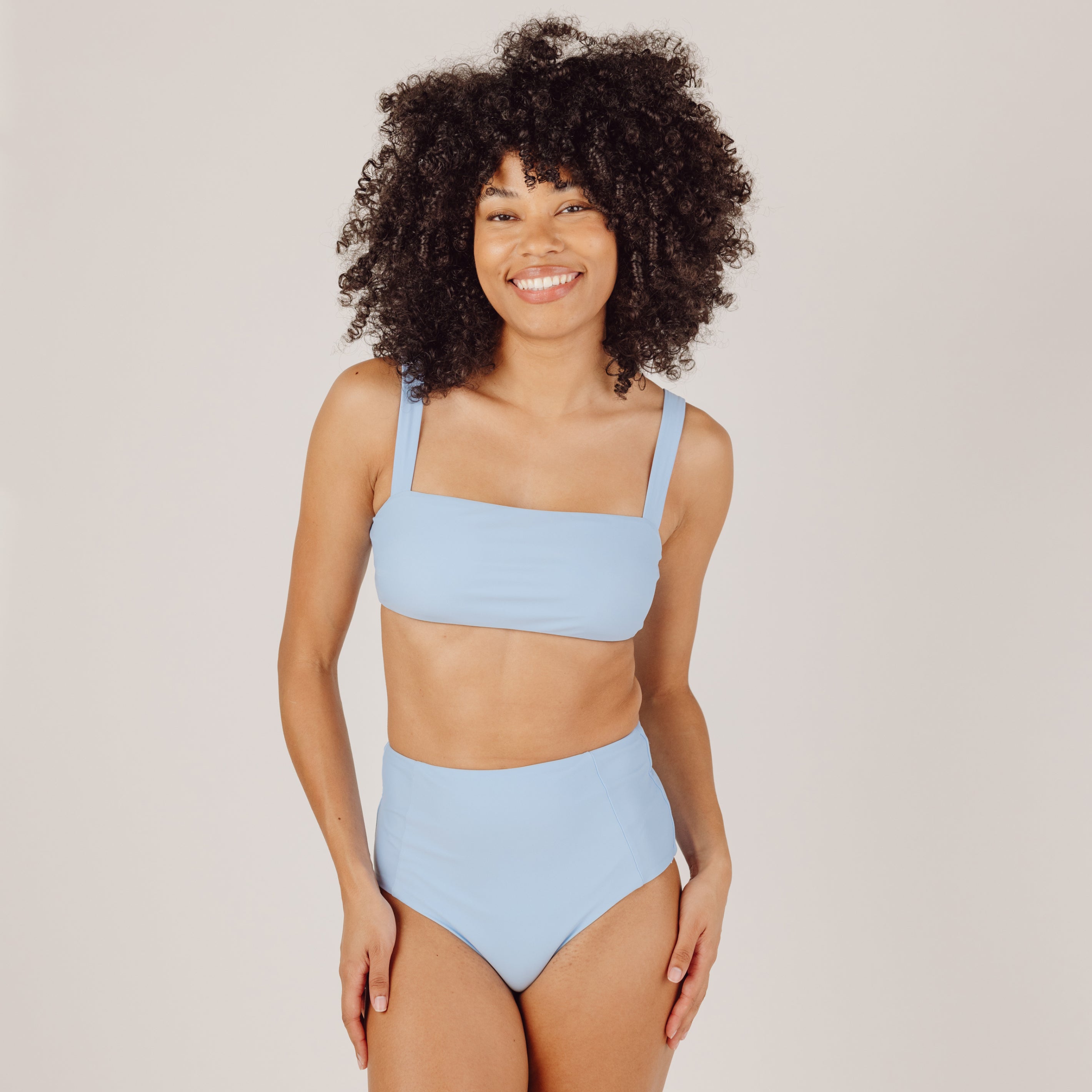 women's peri blue high waist bikini bottom