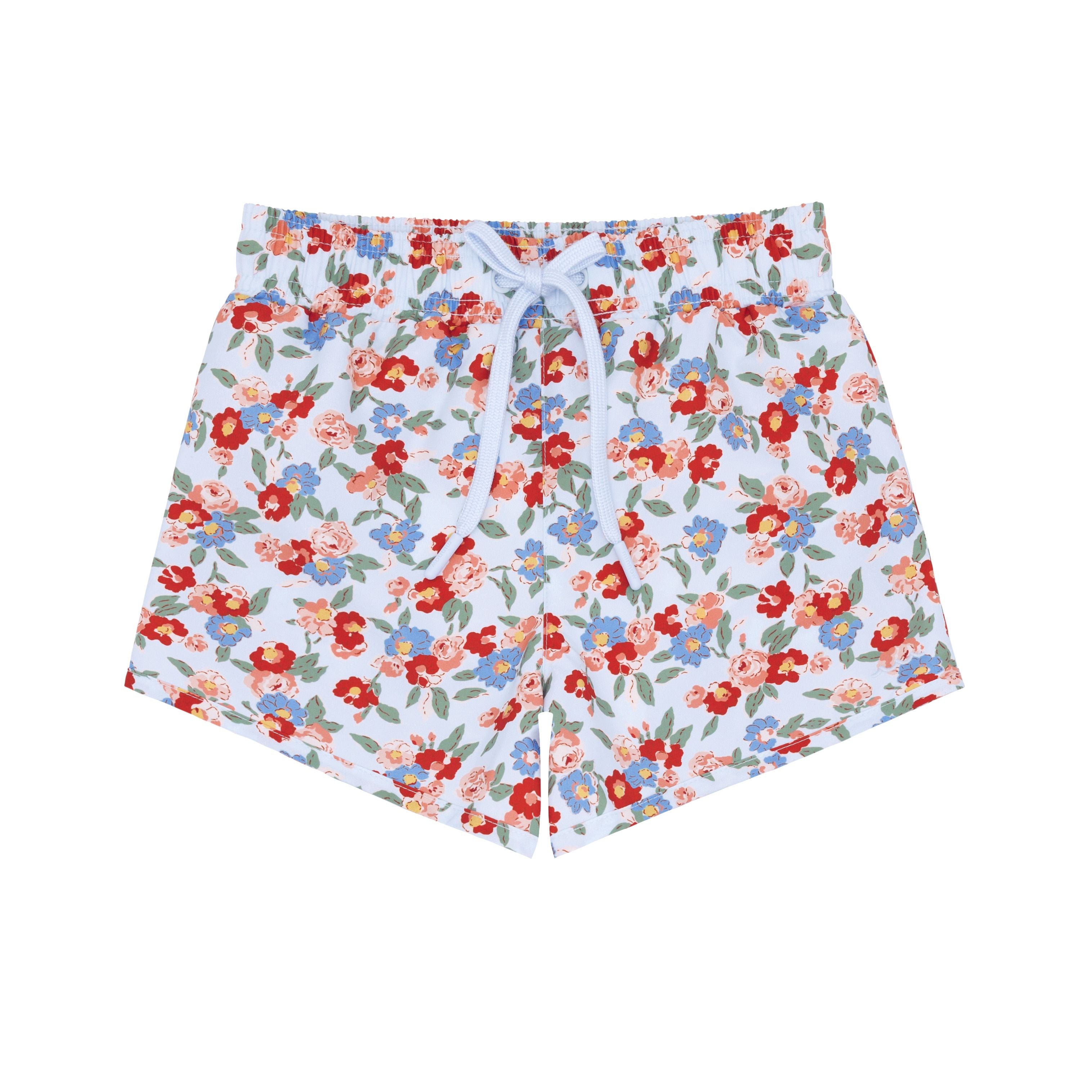 boys scarlet floral boardie