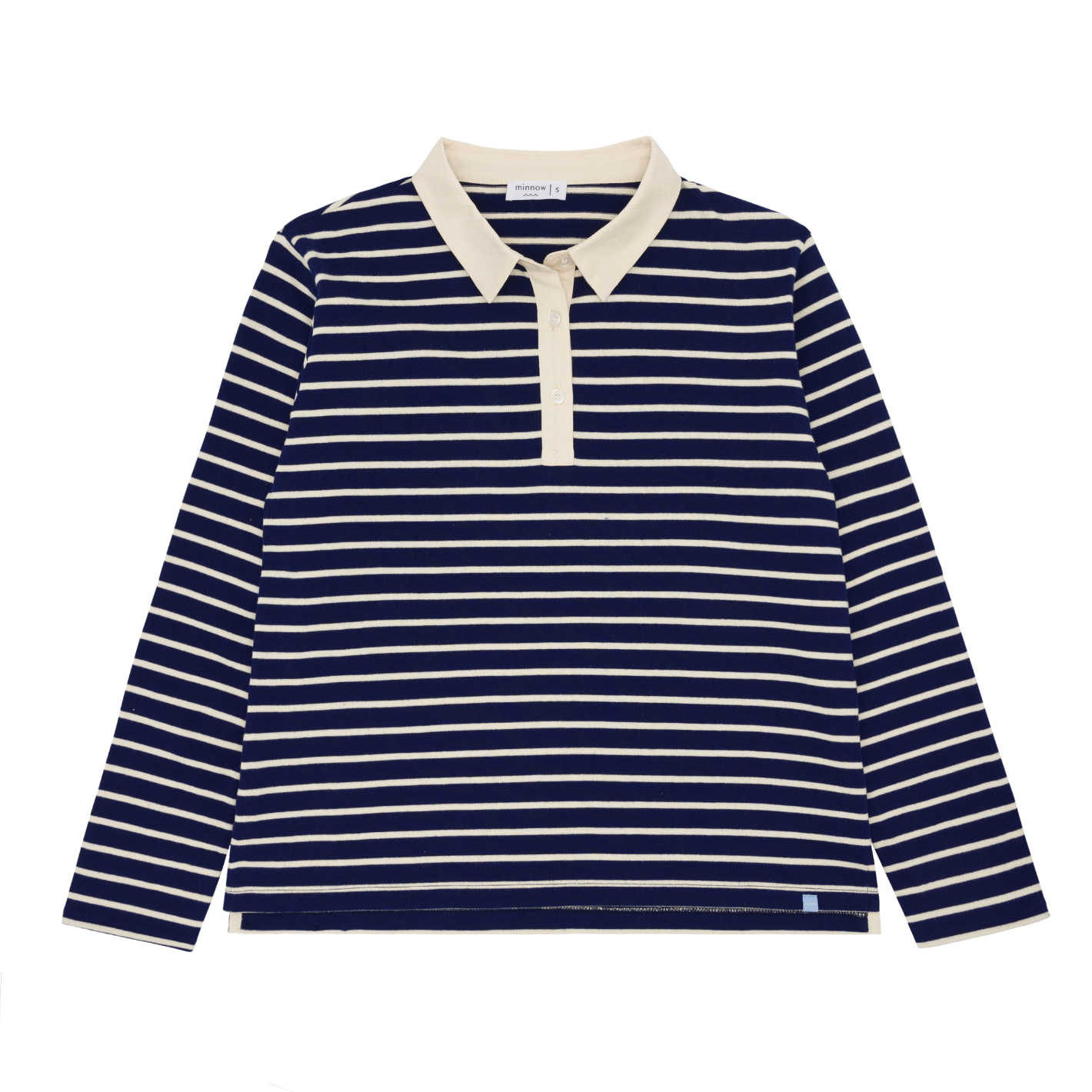 women's navy stripe rugby shirt