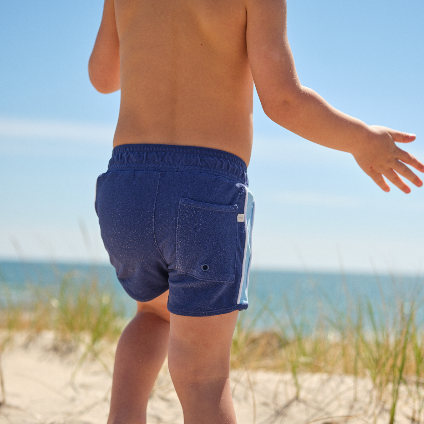 boys navy terry boardie