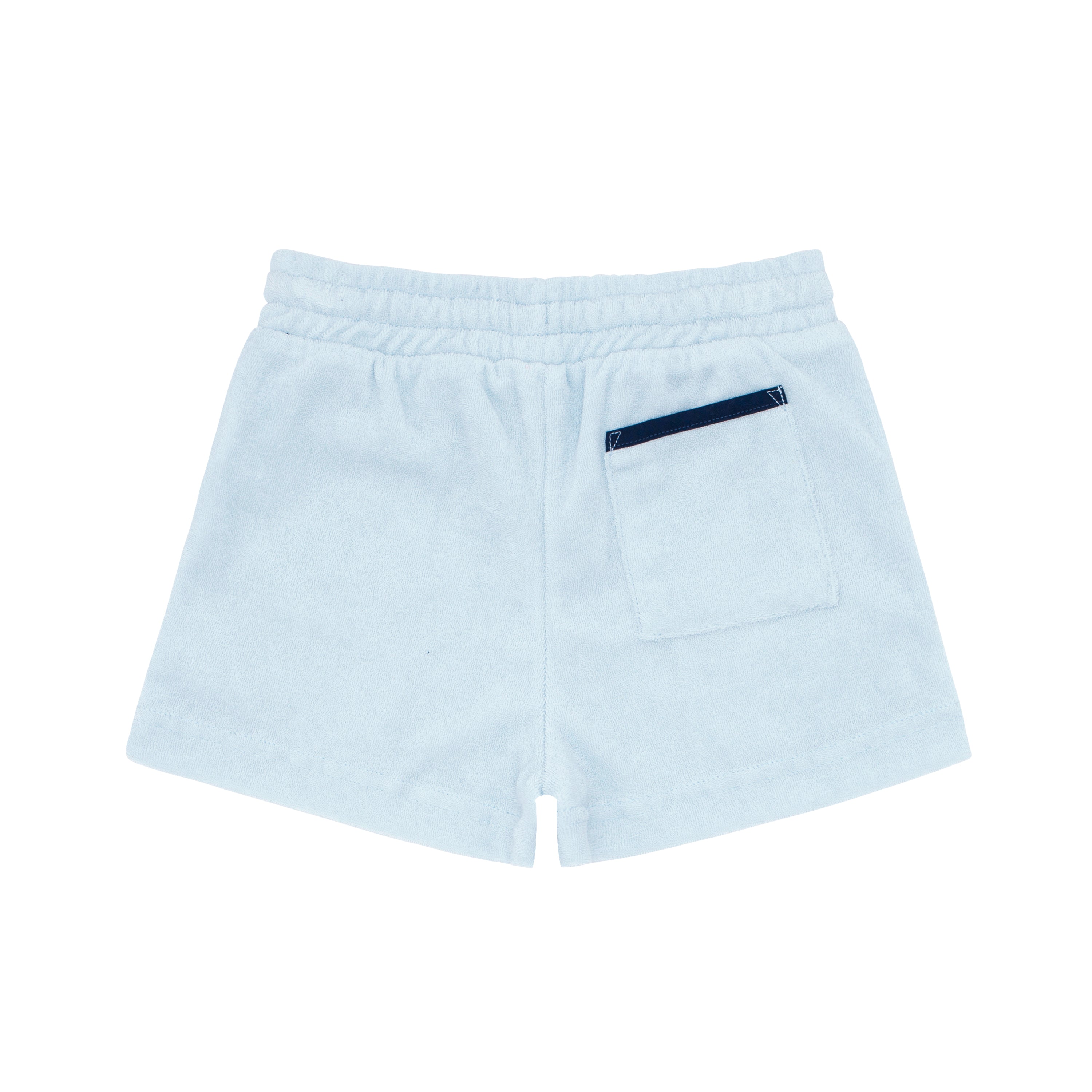 boys light blue french terry short