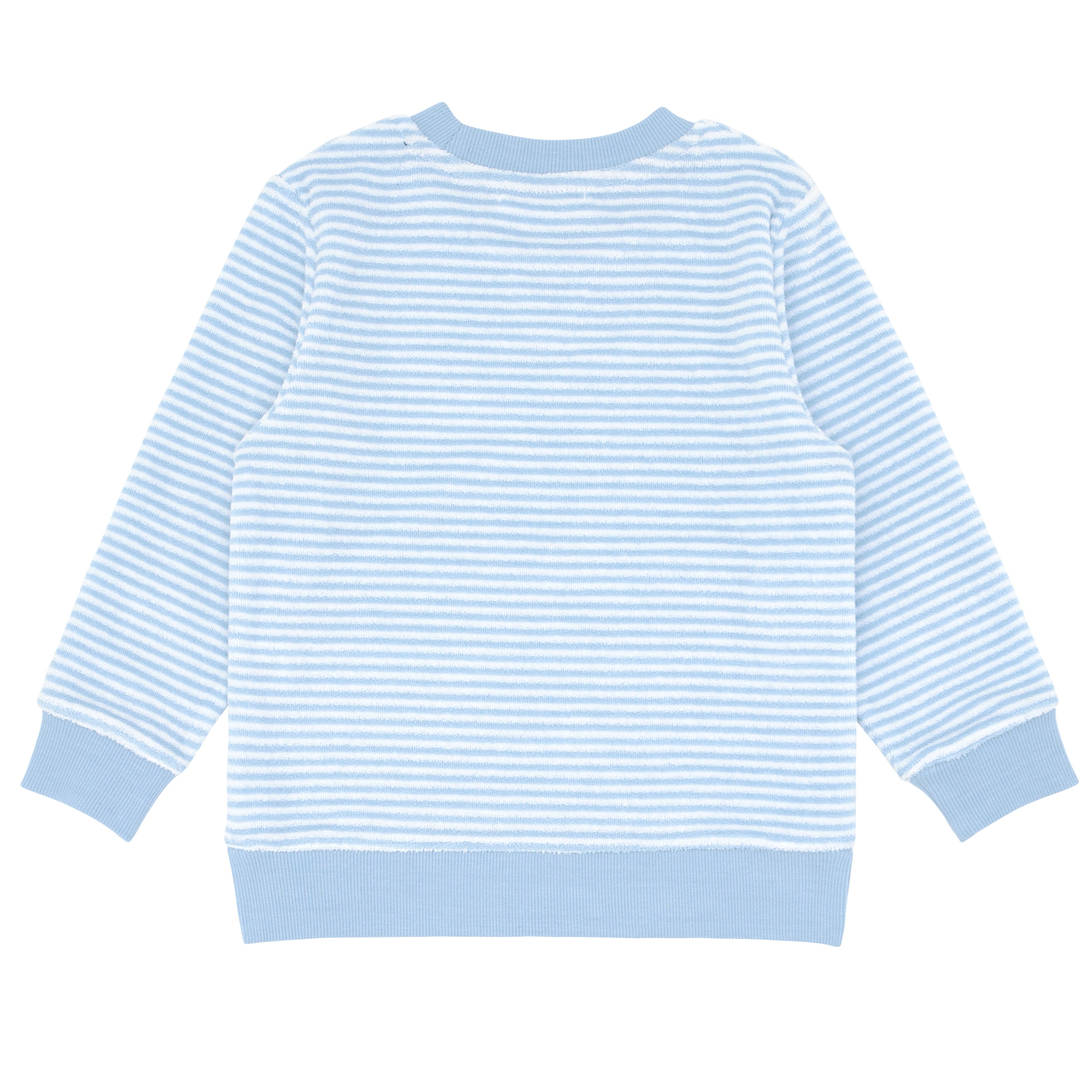 unisex powder blue stripe french terry sweatshirt