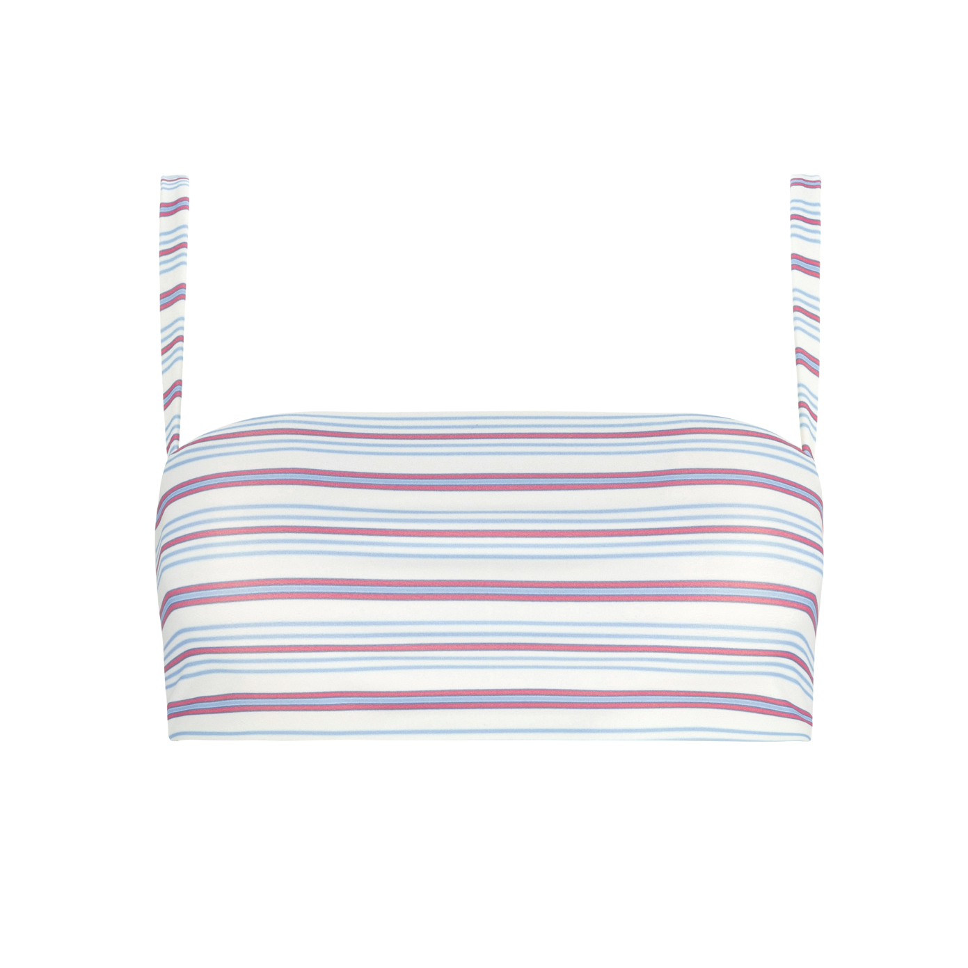 women's vintage stripe bandeau bikini top