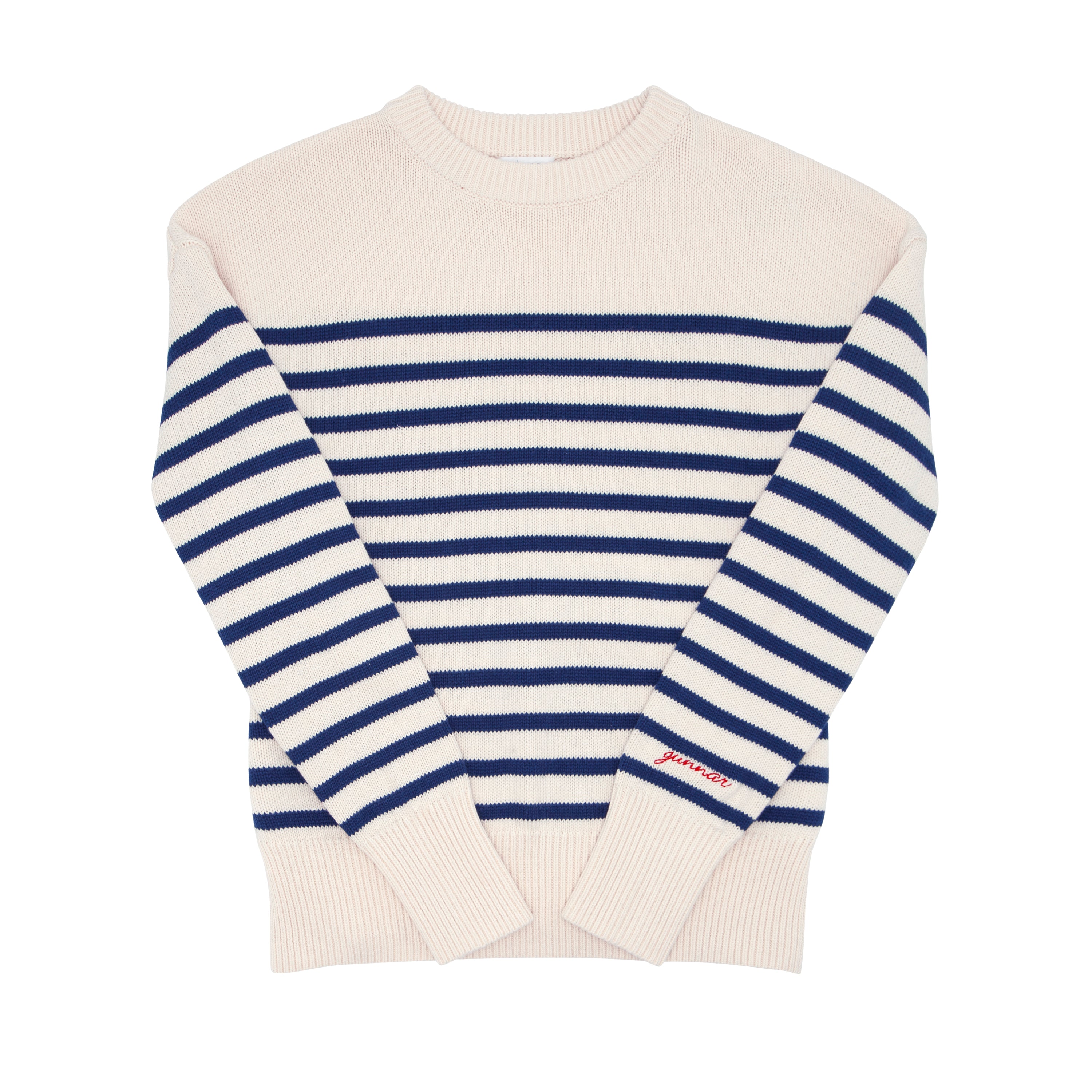 women's breton stripe knit sweater