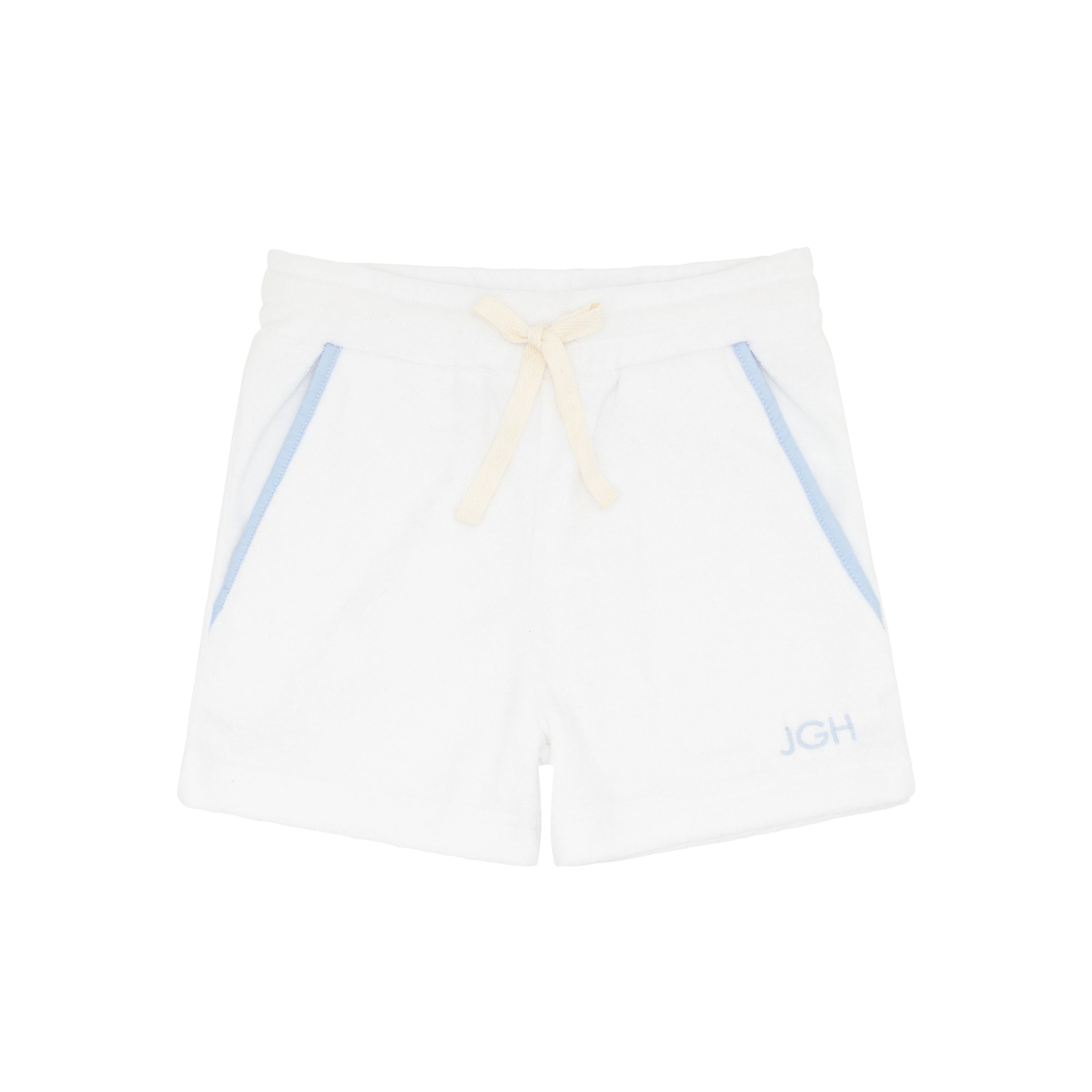 boys white french terry short