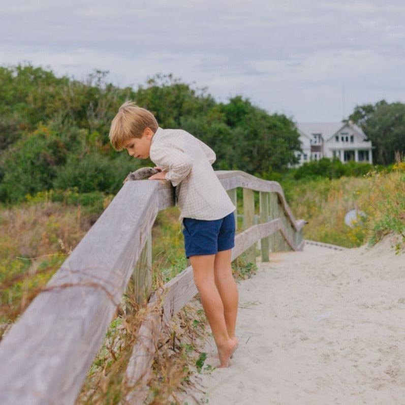 boys navy canvas short