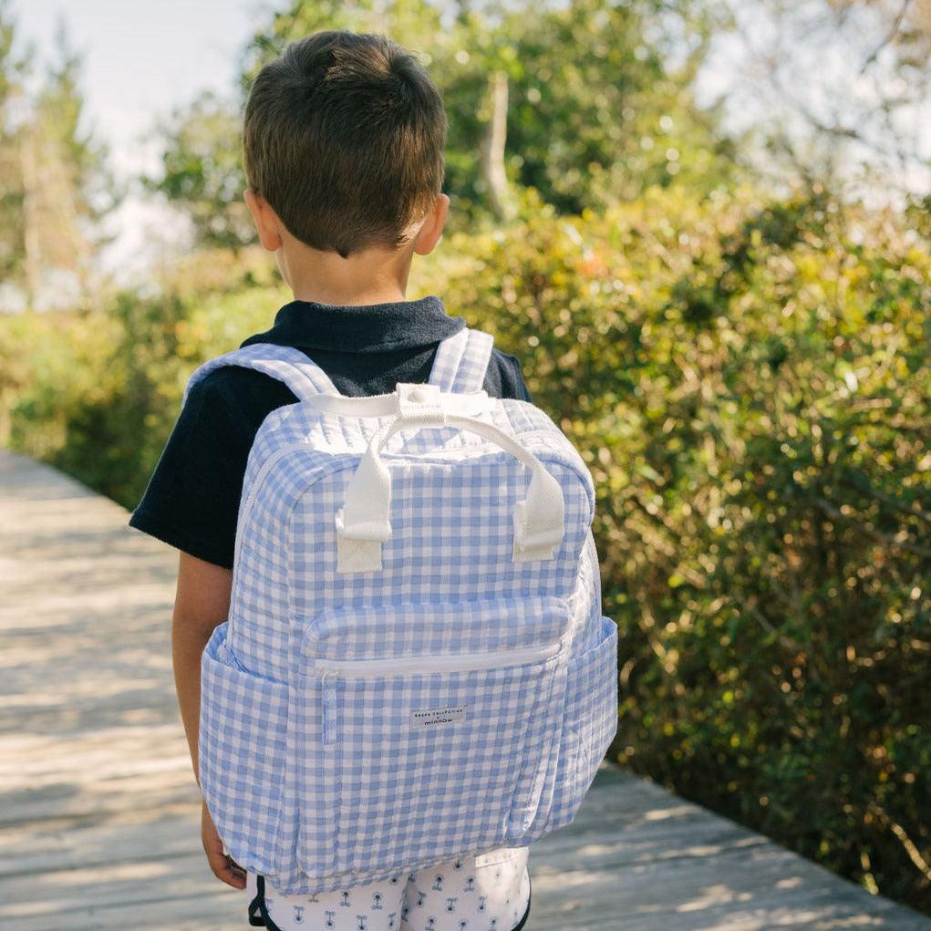 oasis blue gingham everyday backpack