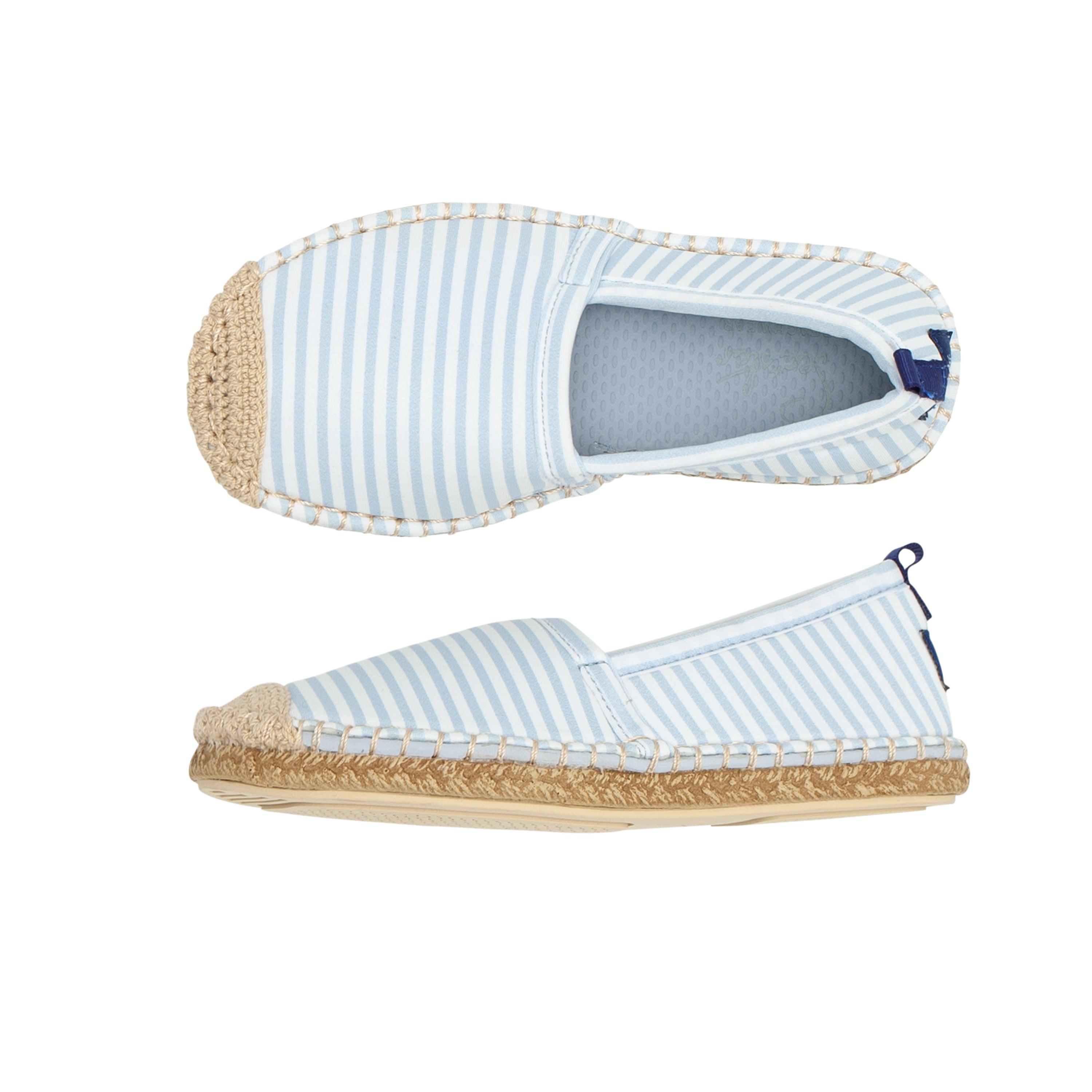 minnow x sea star unisex children's powder blue stripe beachcomber espadrille