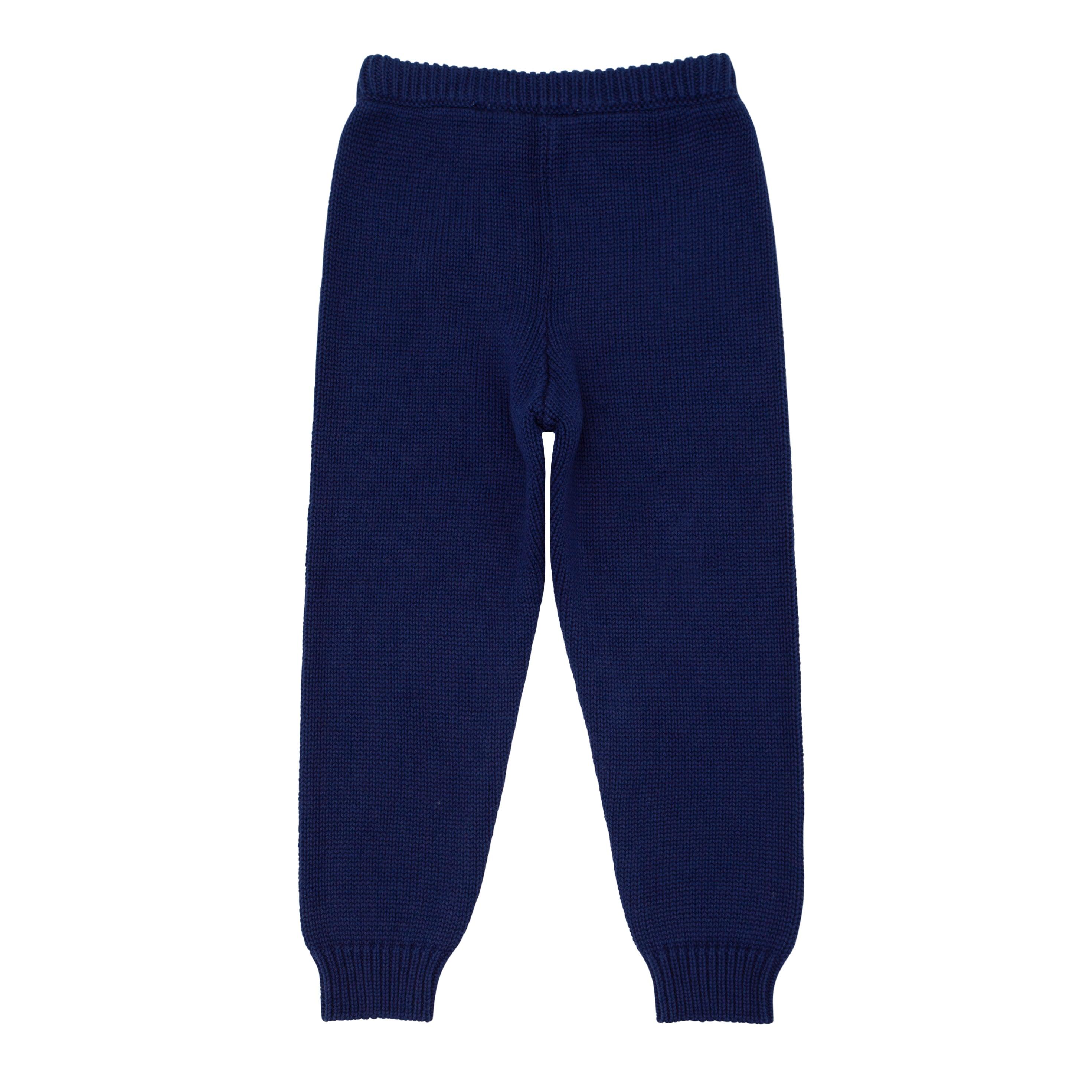 unisex navy knit pant