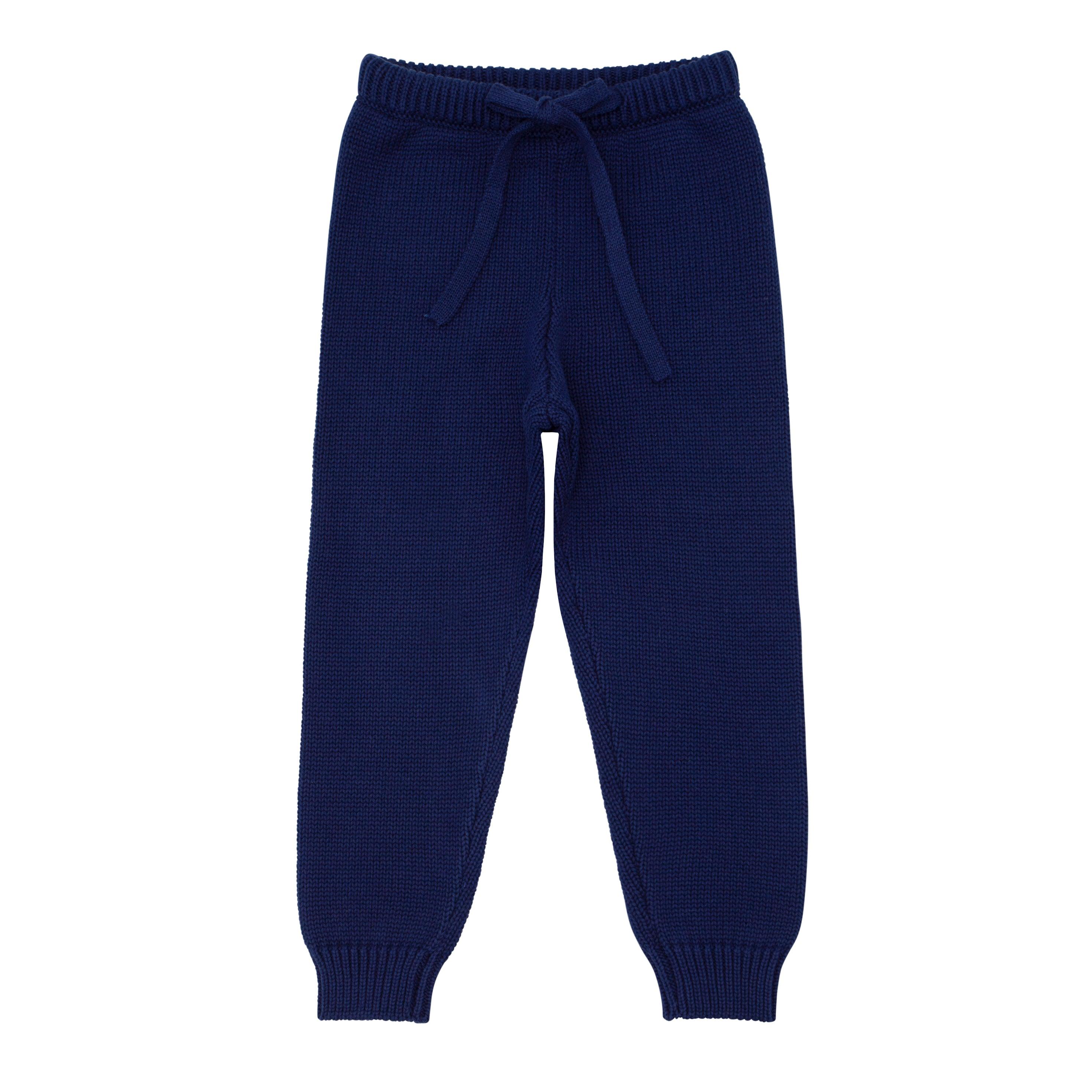 unisex navy knit pant