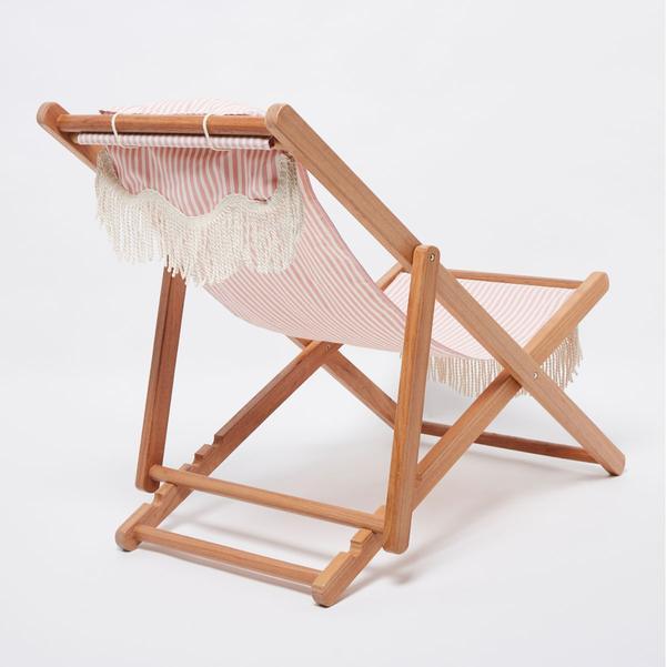 business & pleasure sling chair, pink stripe