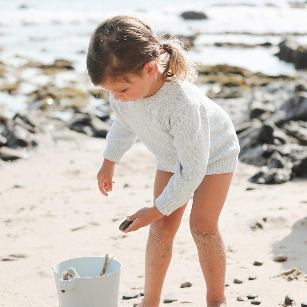 unisex light blue knit sweater