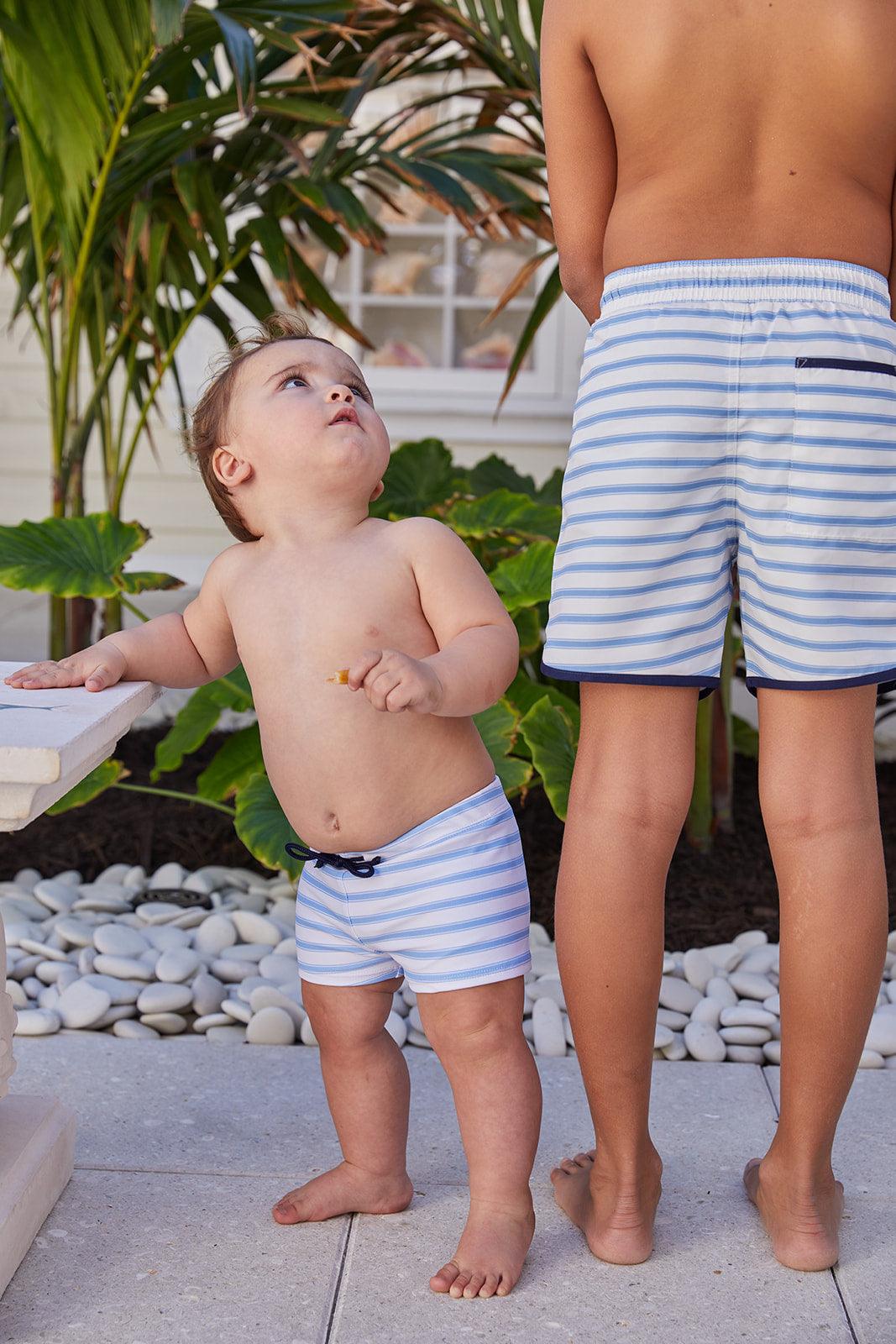 boys boca blue stripe brief