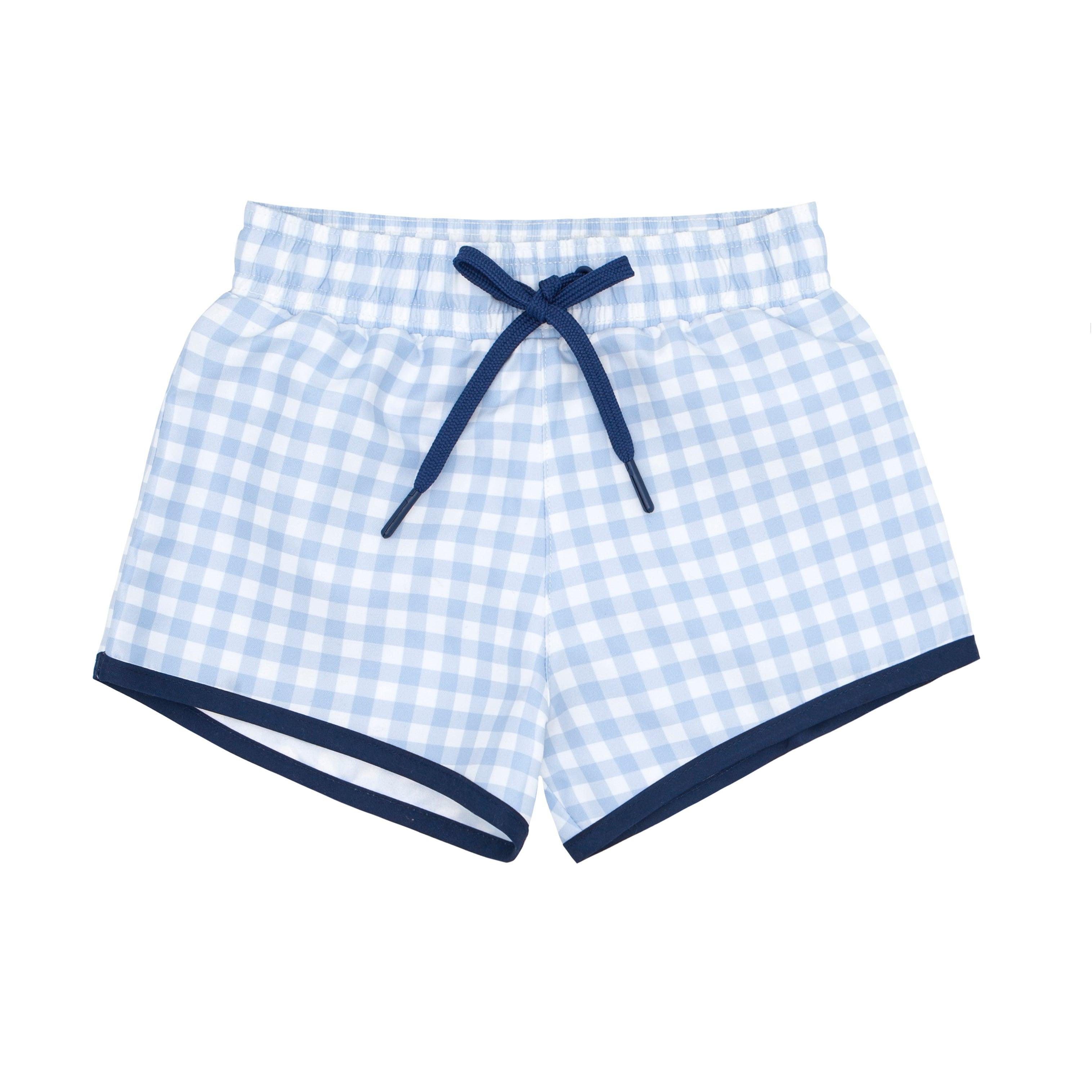 boys oasis blue gingham boardie