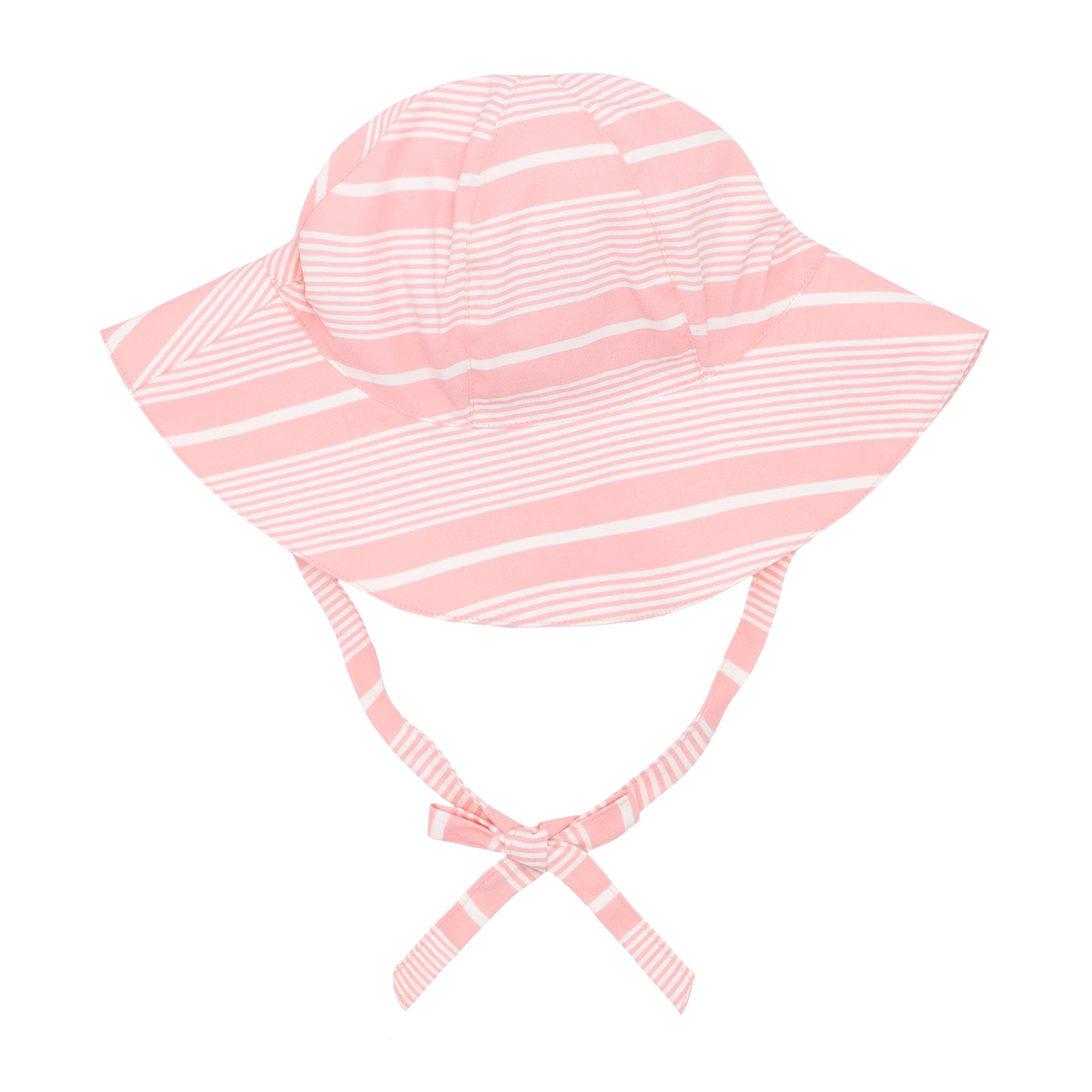 baby sorbet pink stripe sun hat