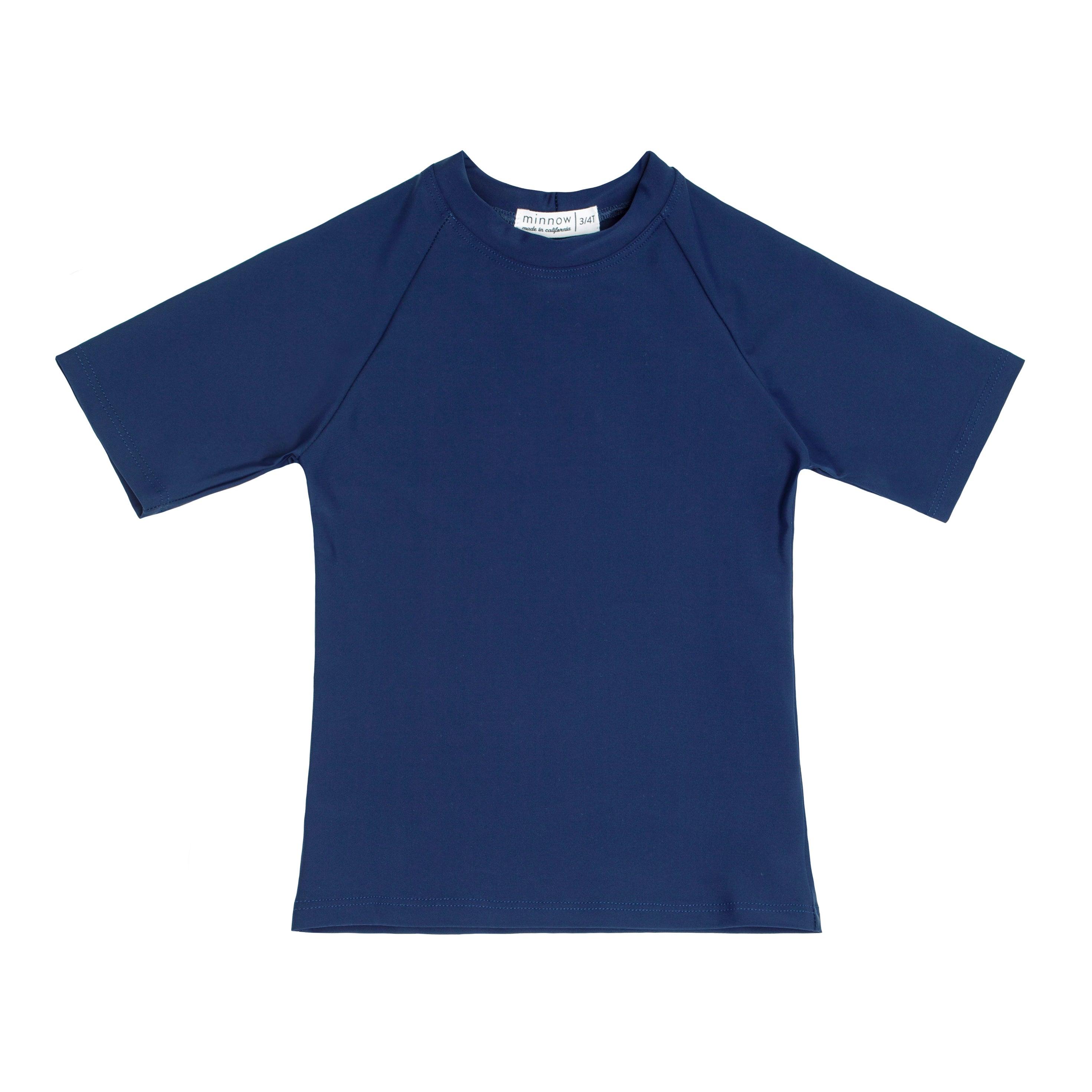 unisex navy short sleeve rashguard