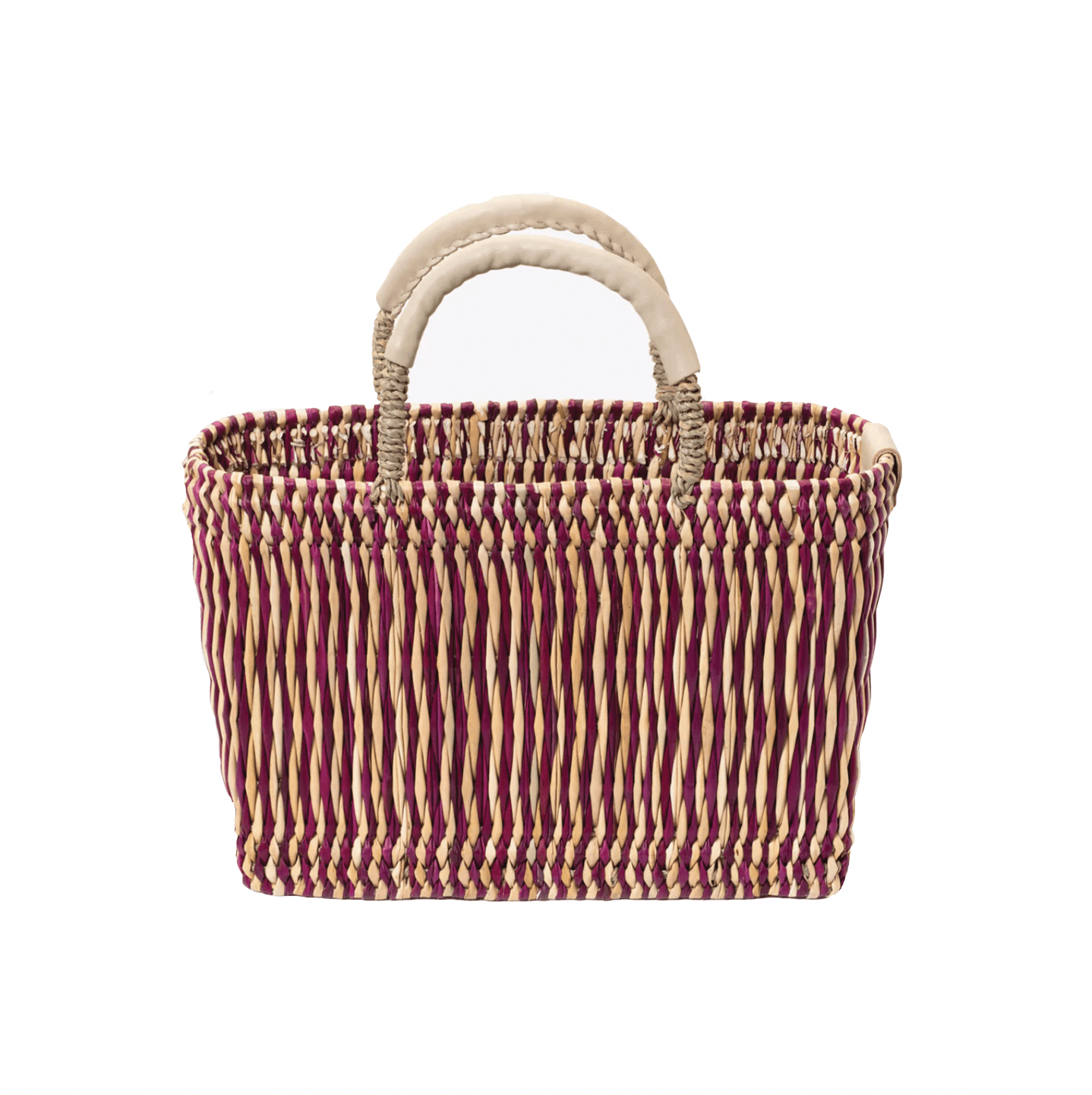 mersea medina stripe basket, red