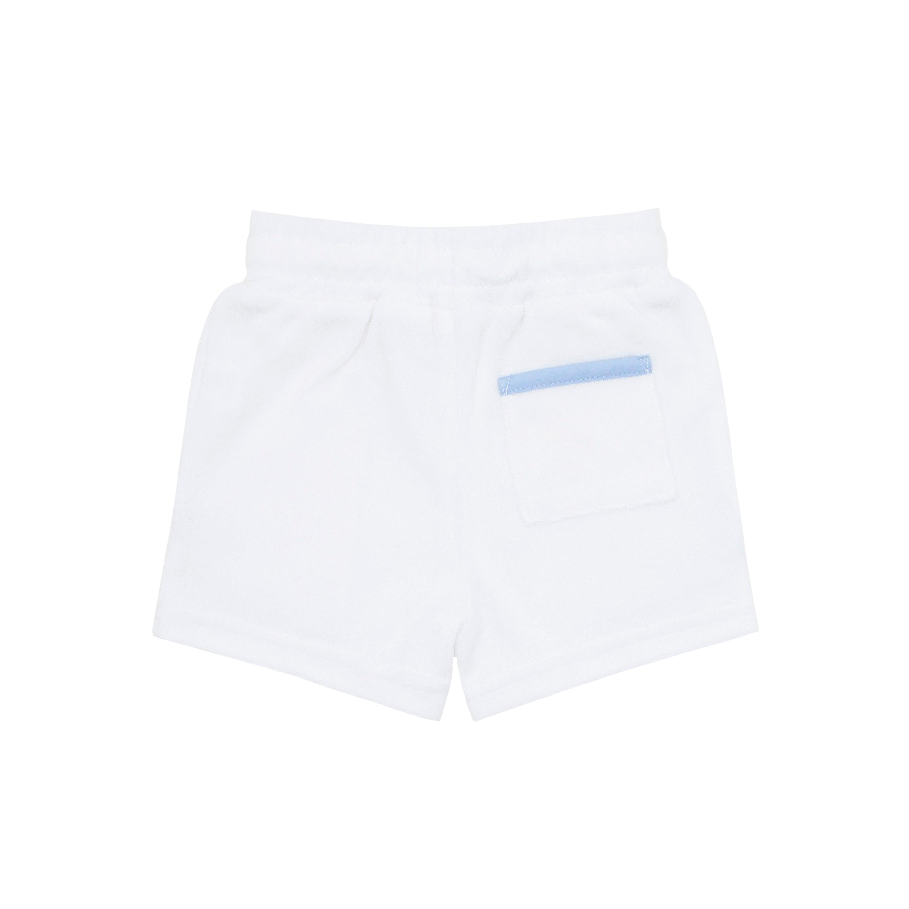 boys white french terry short