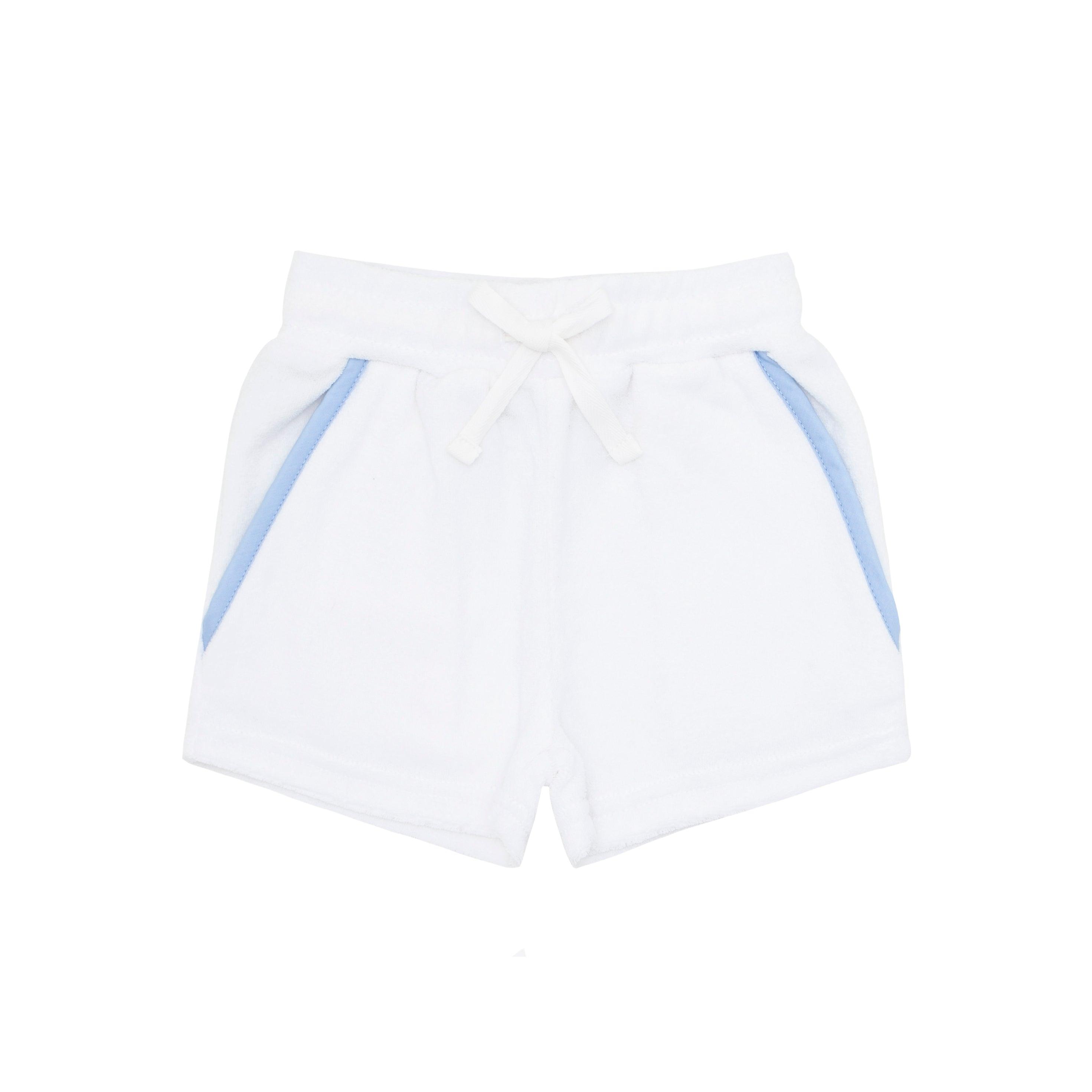 boys white french terry short