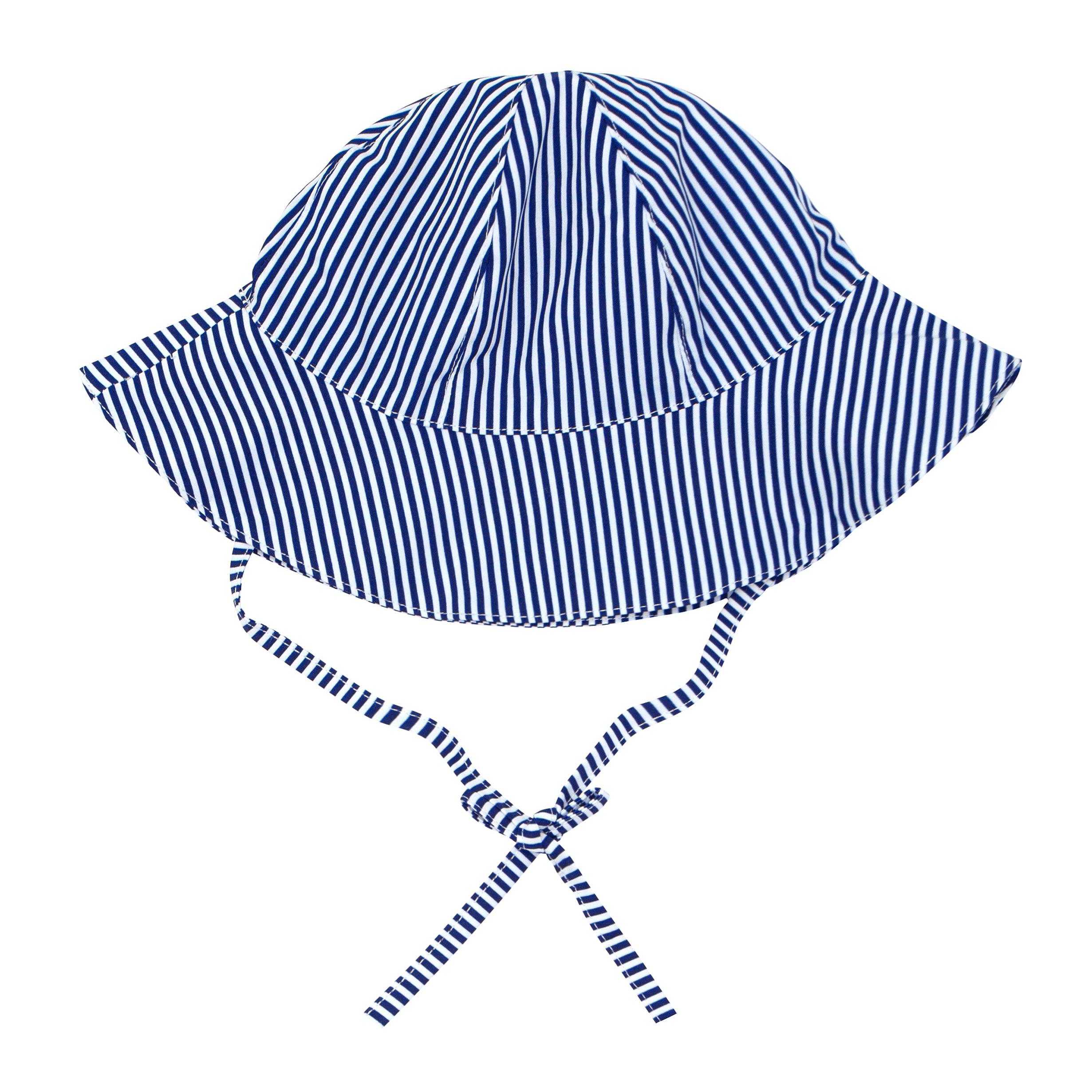 baby navy stripe sun hat