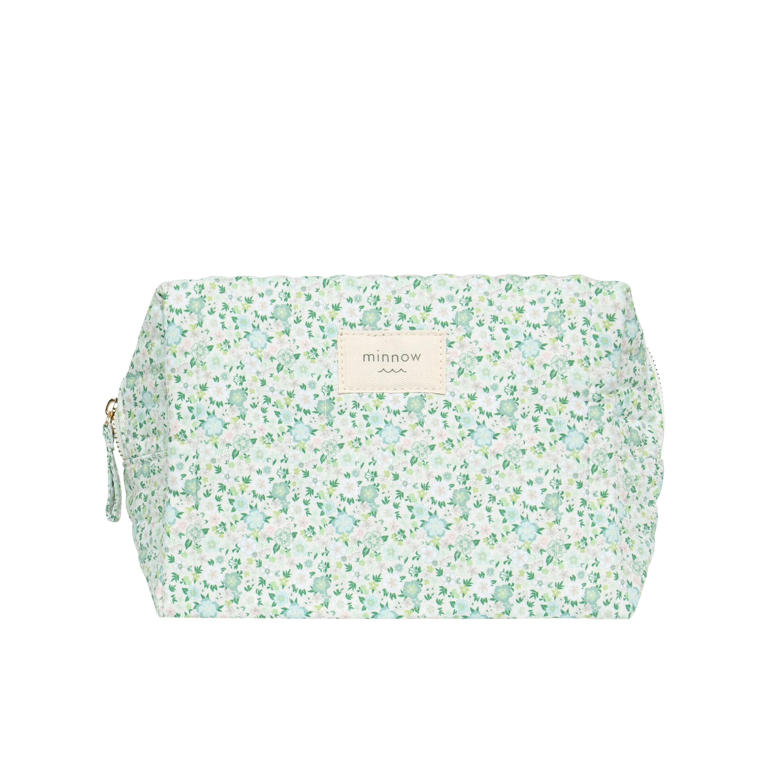 sea marsh floral interior coated travel pouch