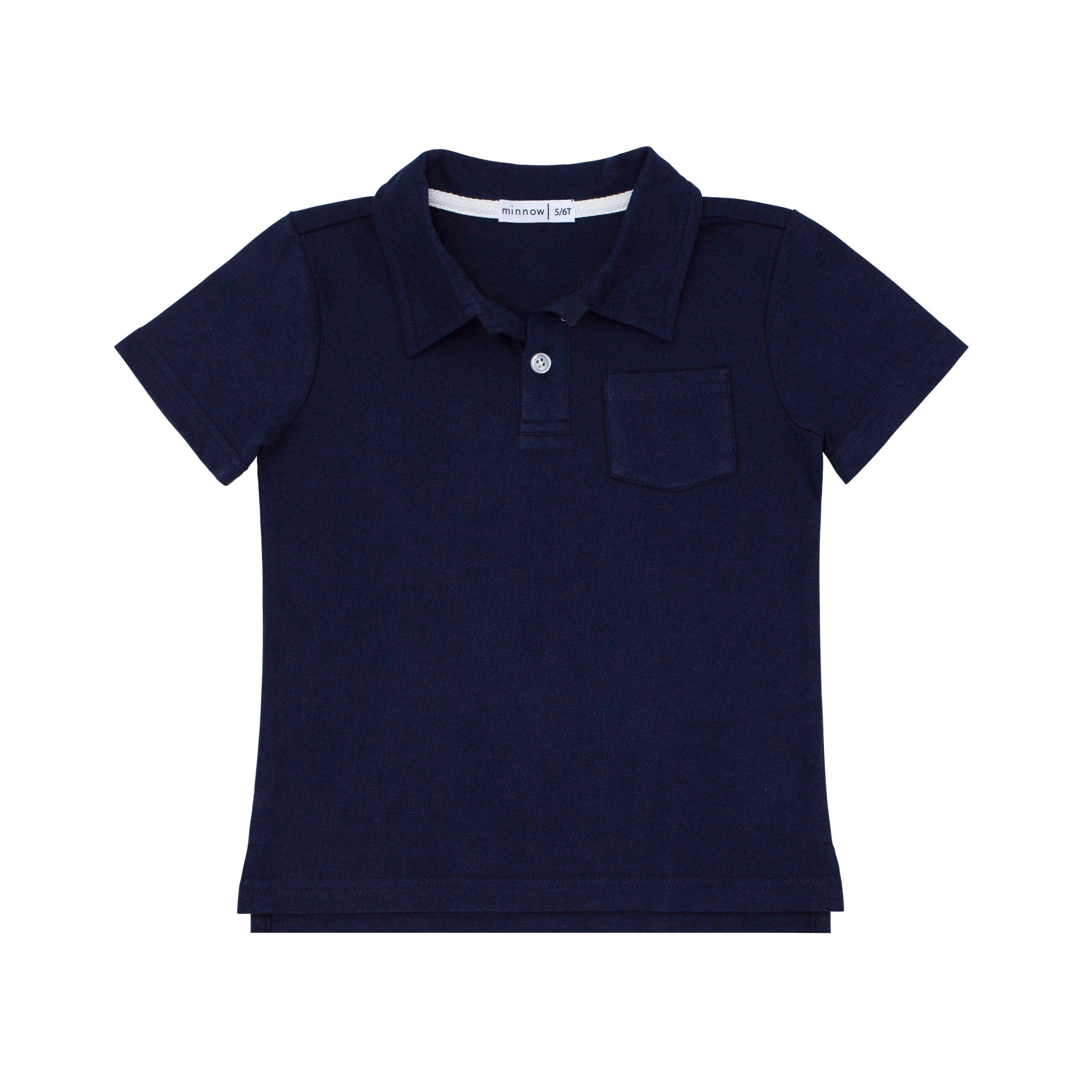 boys navy cotton polo