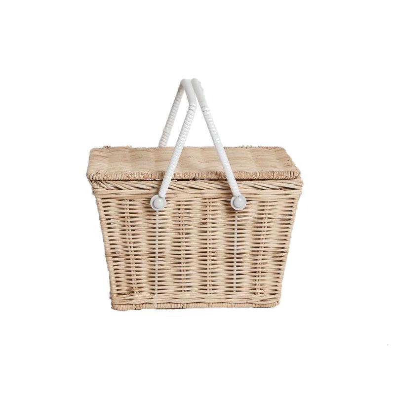 olli ella piki picnic basket, straw