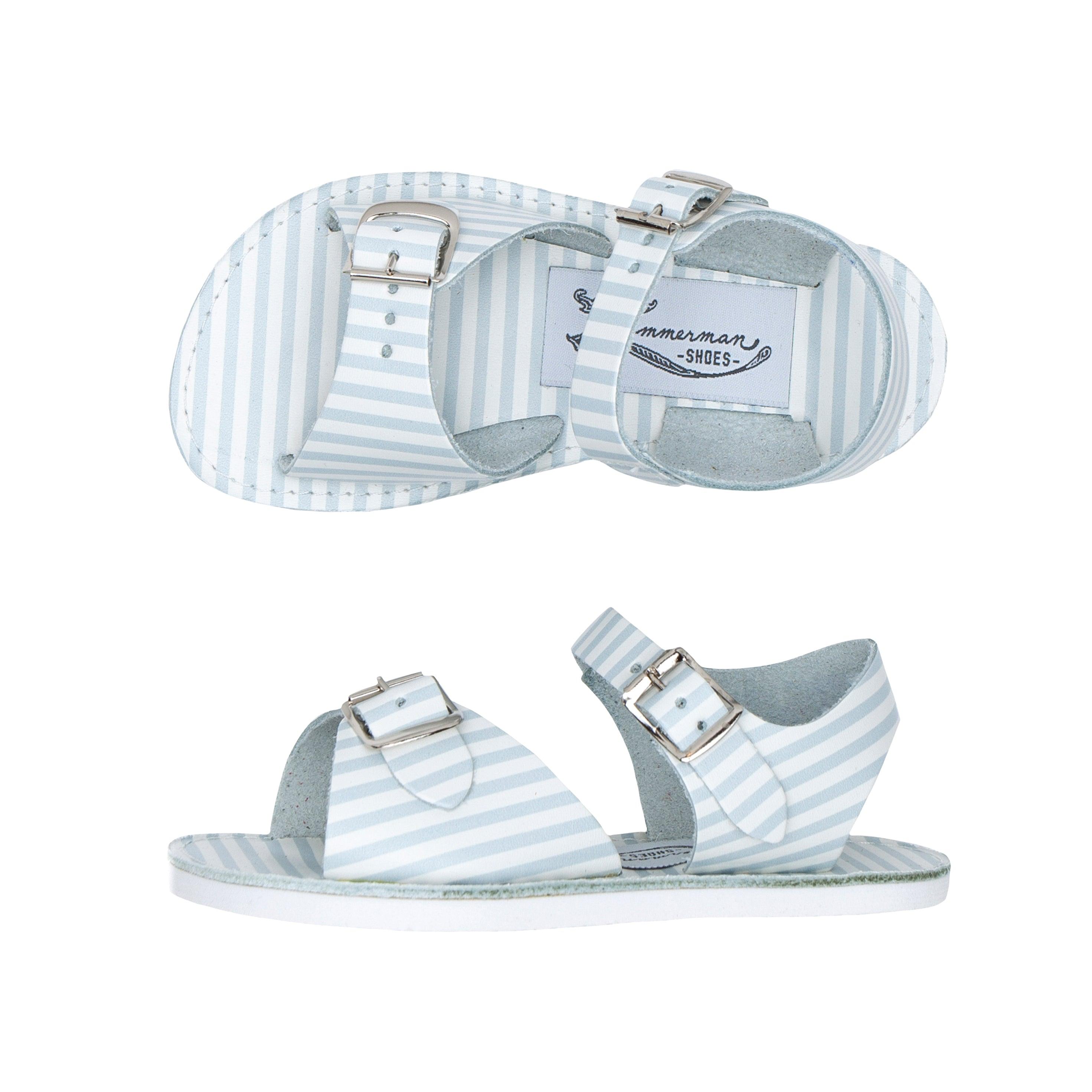 minnow x zimmerman powder blue stripe sandal