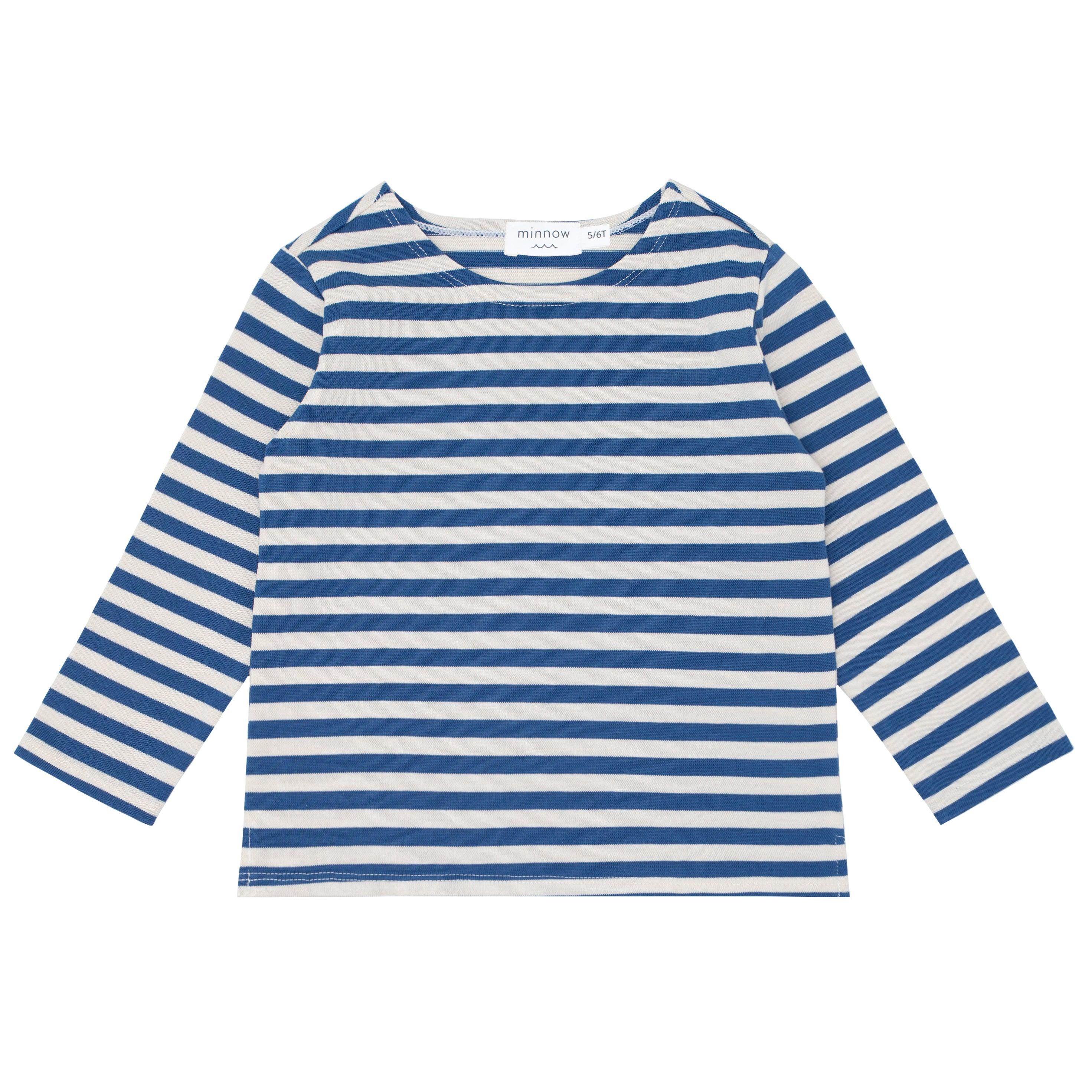 unisex stripe long sleeve boatneck tee