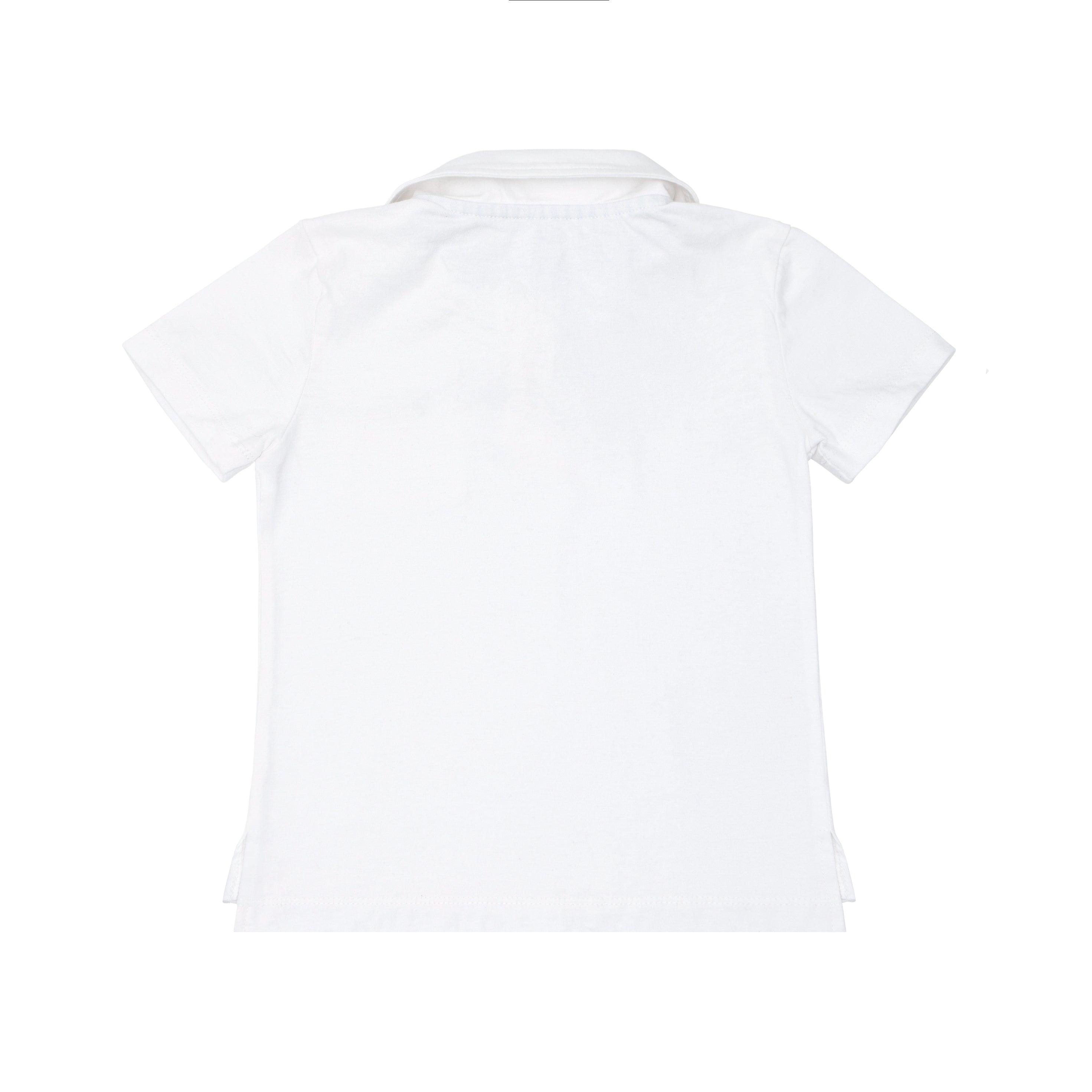 boys white cotton polo