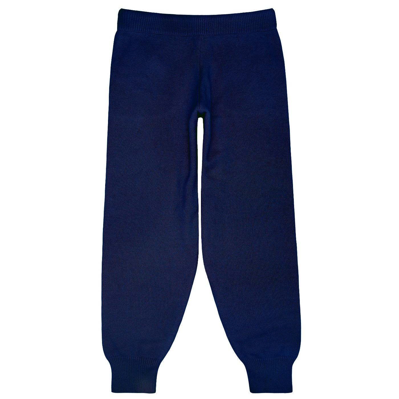 women's navy knit pant